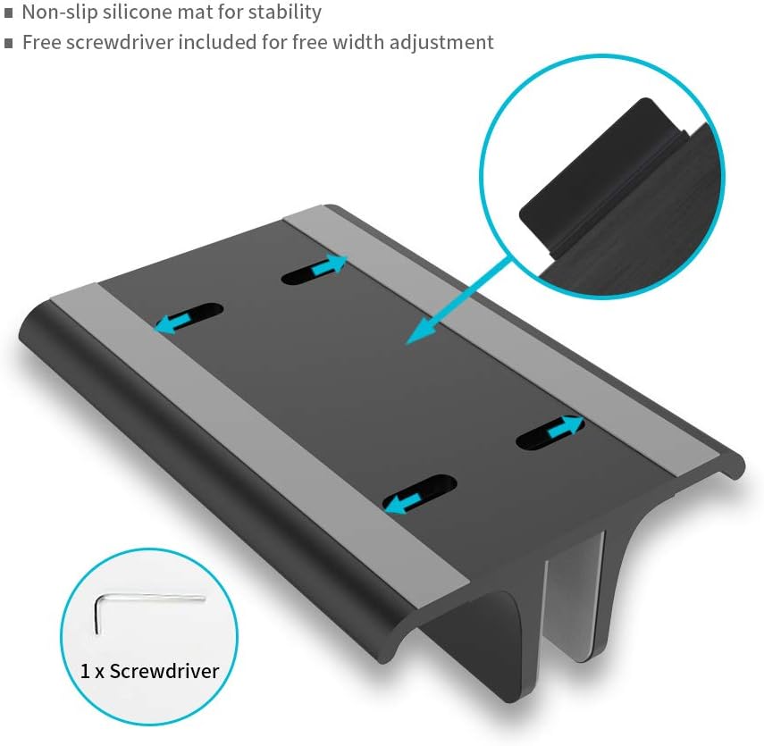 Double Adjustable Vertical Laptop Stand Newly Designed 2 Slots