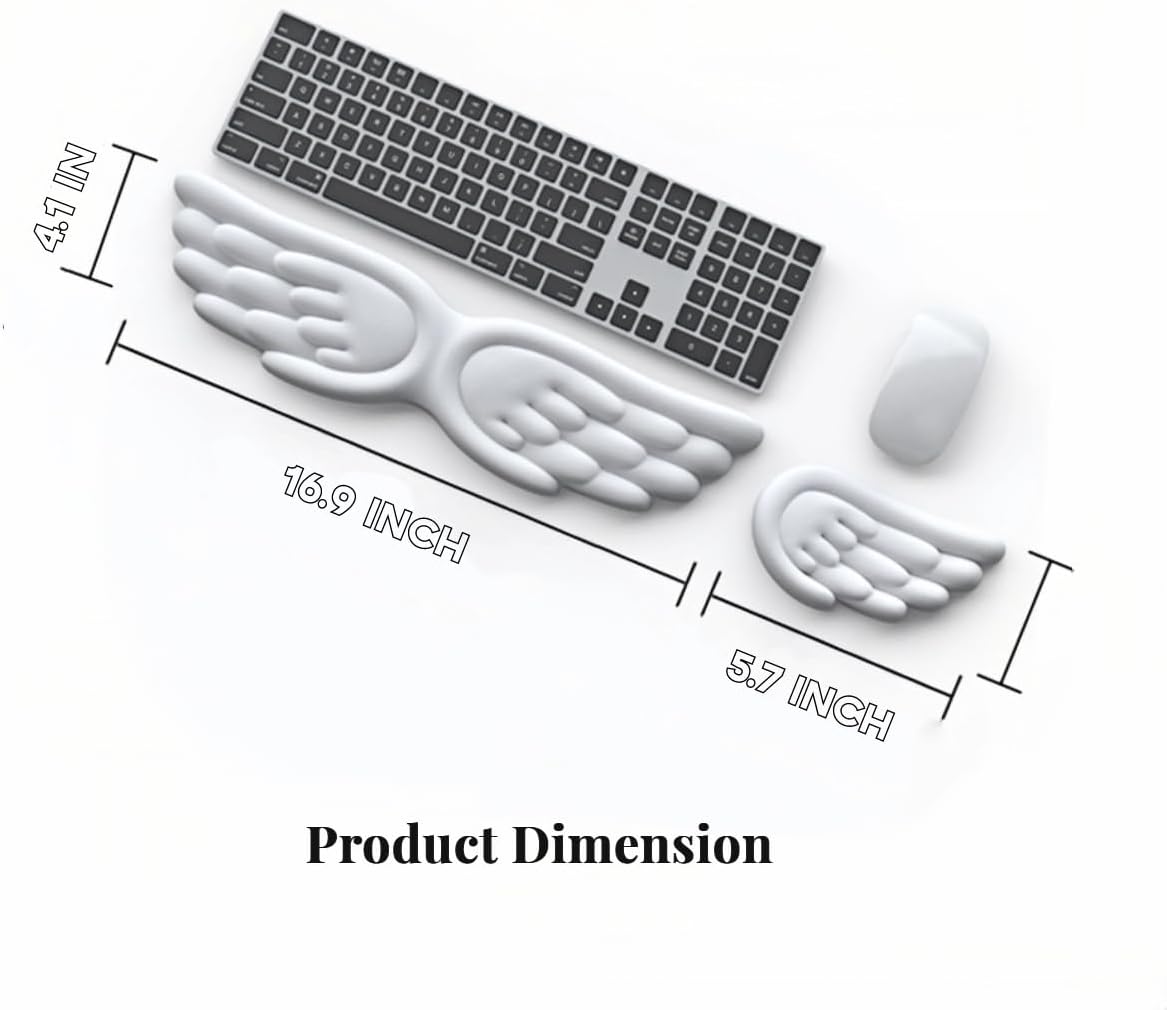 Angel Wing Wrist Rest Ergonomic Memory Foam Wrist Rest