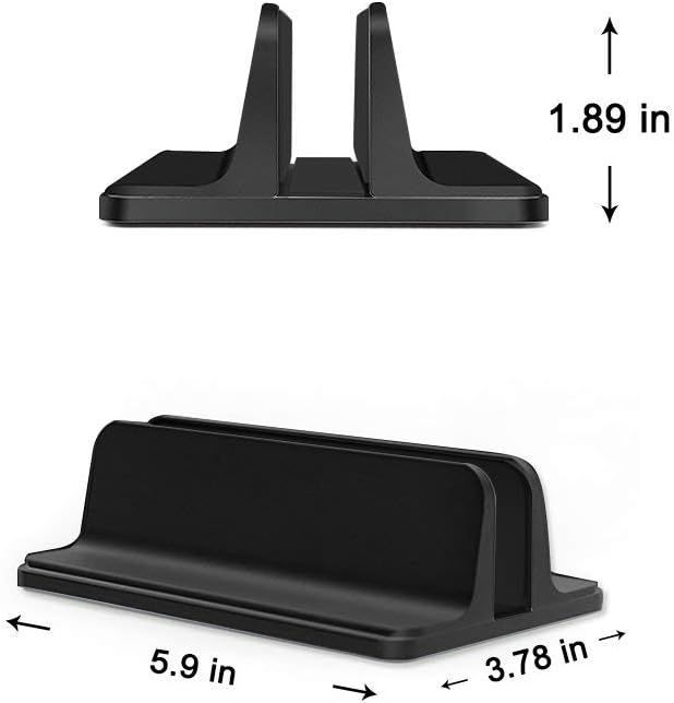 Laptop Stand, Vertical Desktop Holder with Adjustable Dock Size