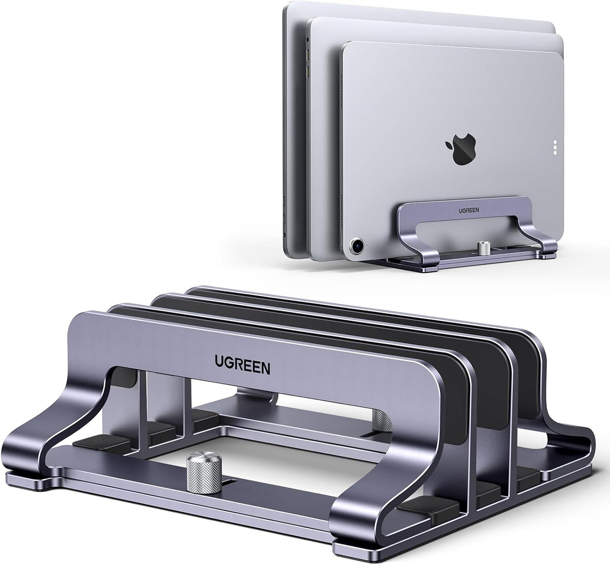 3-Slot Vertical Laptop Stand Holder Desk