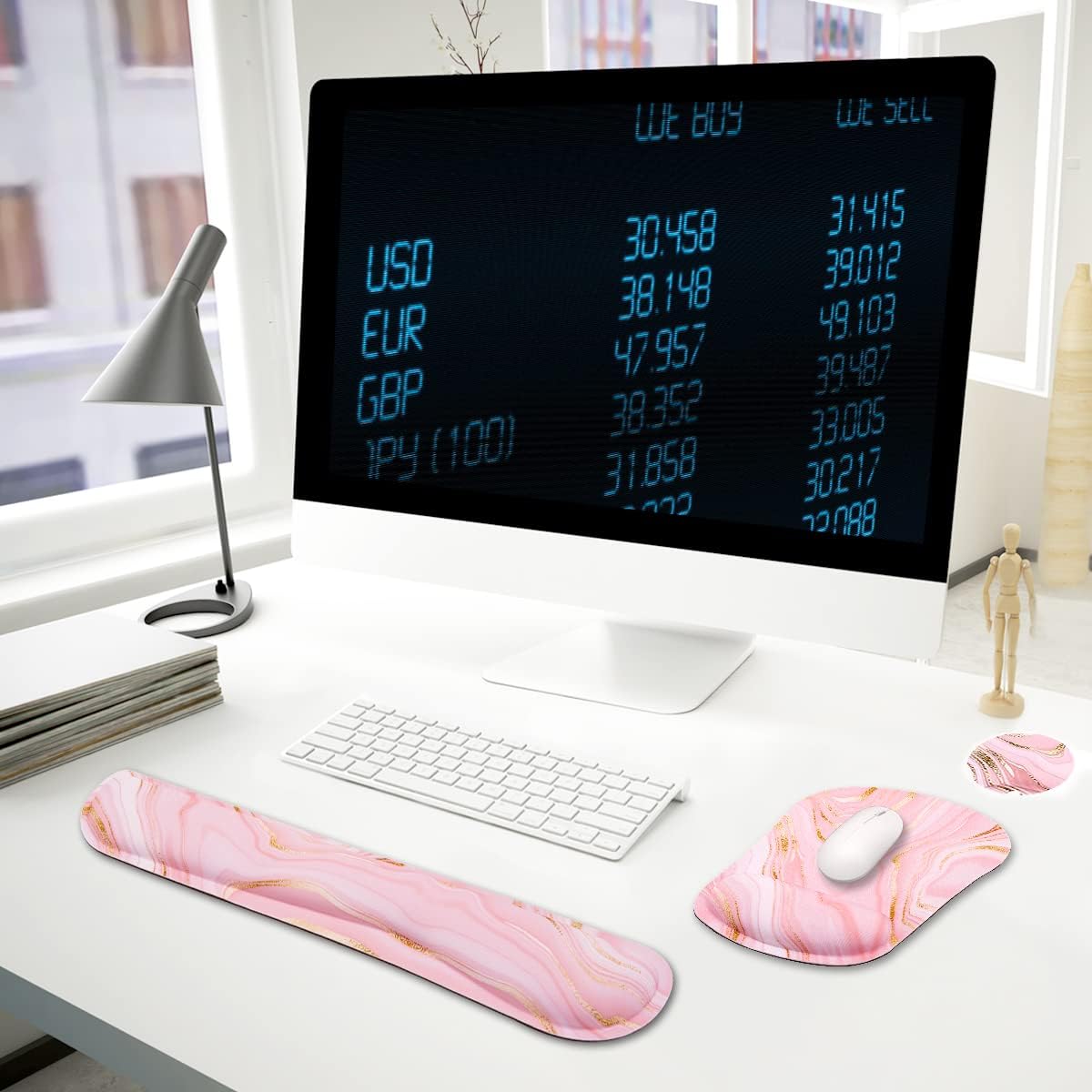 Memory Foam Ergonomic Keyboard Wrist Rest Pad and Mouse Wrist Rest