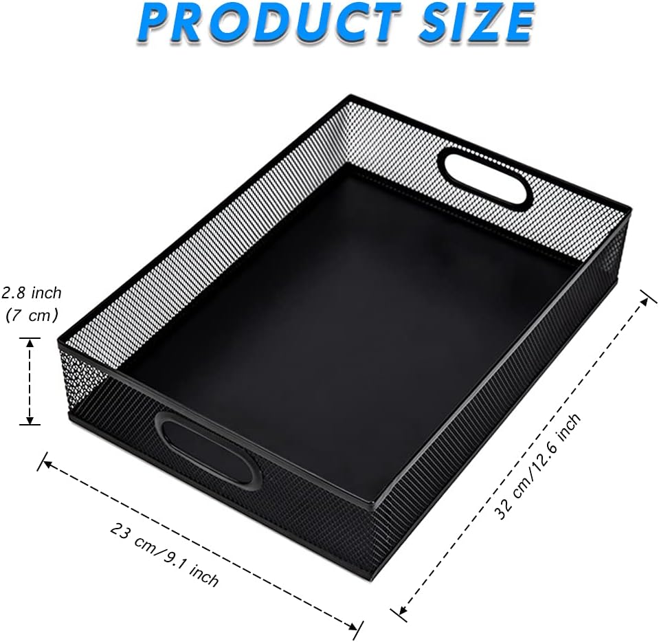 Desk Drawer Organizer, A4 Large Metal Mesh Desk Rrganizer Tray
