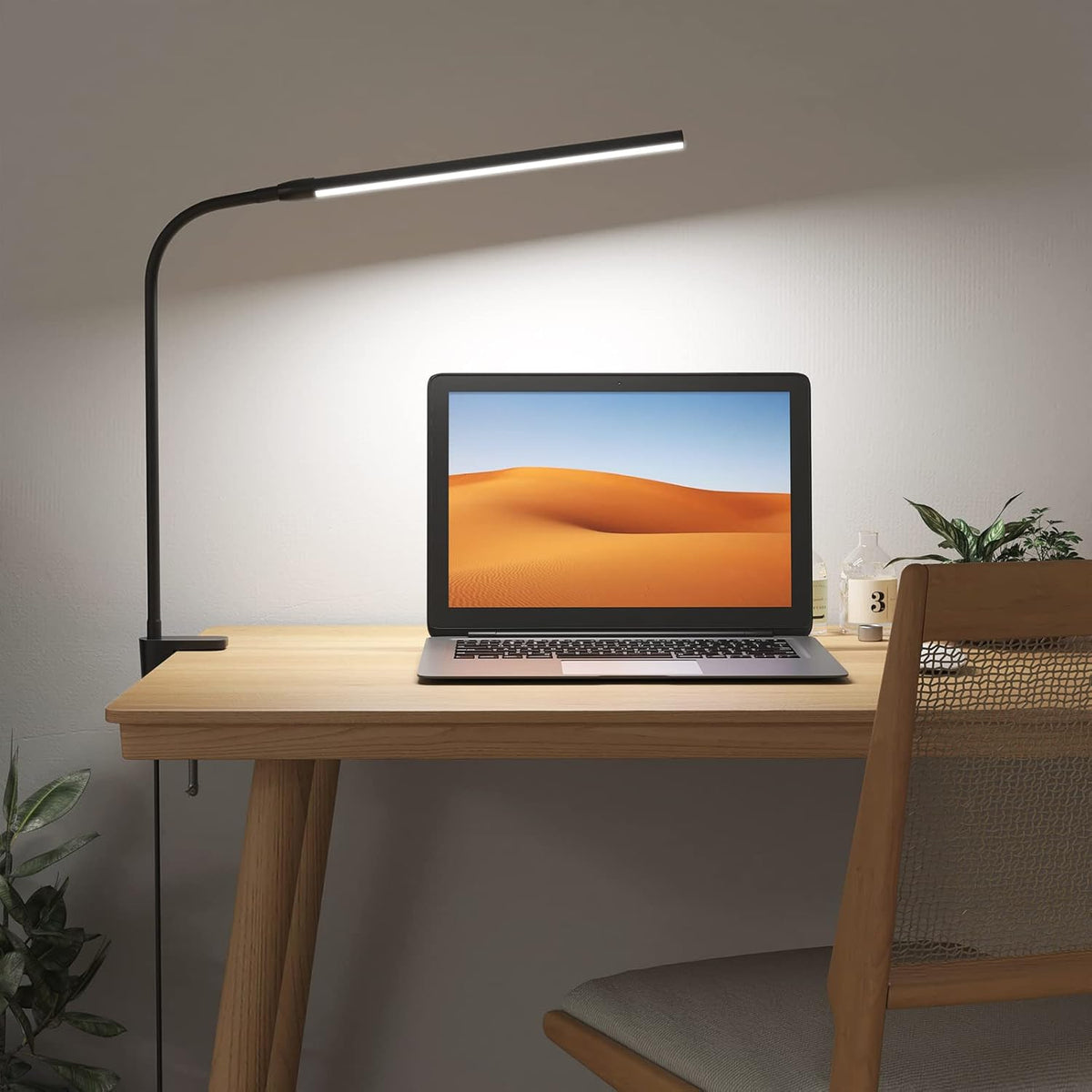 Clip on Desk Lamp LED Reading light Dimmable USB Small Clamp Lamp