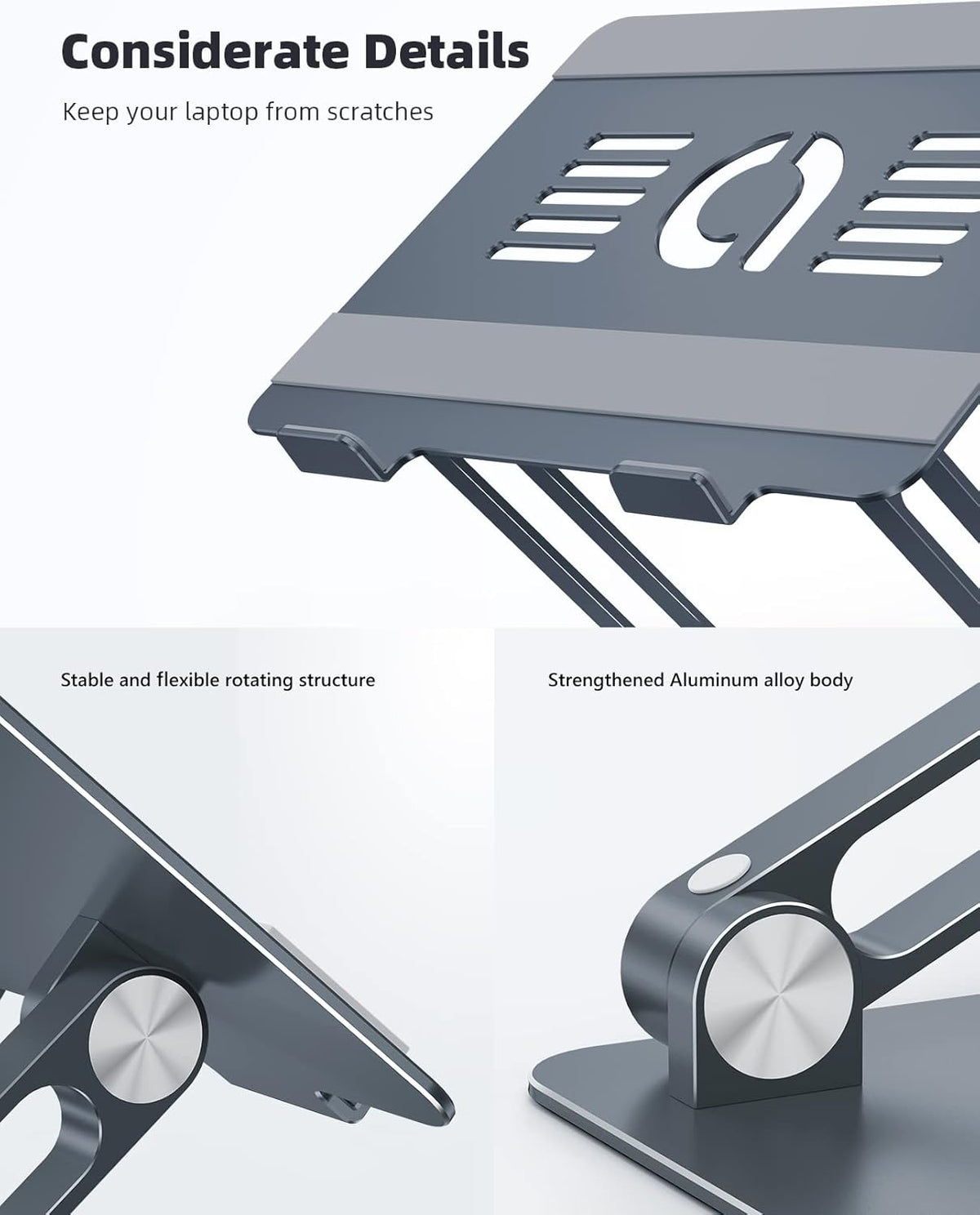 Adjustable Laptop Stand, Grey