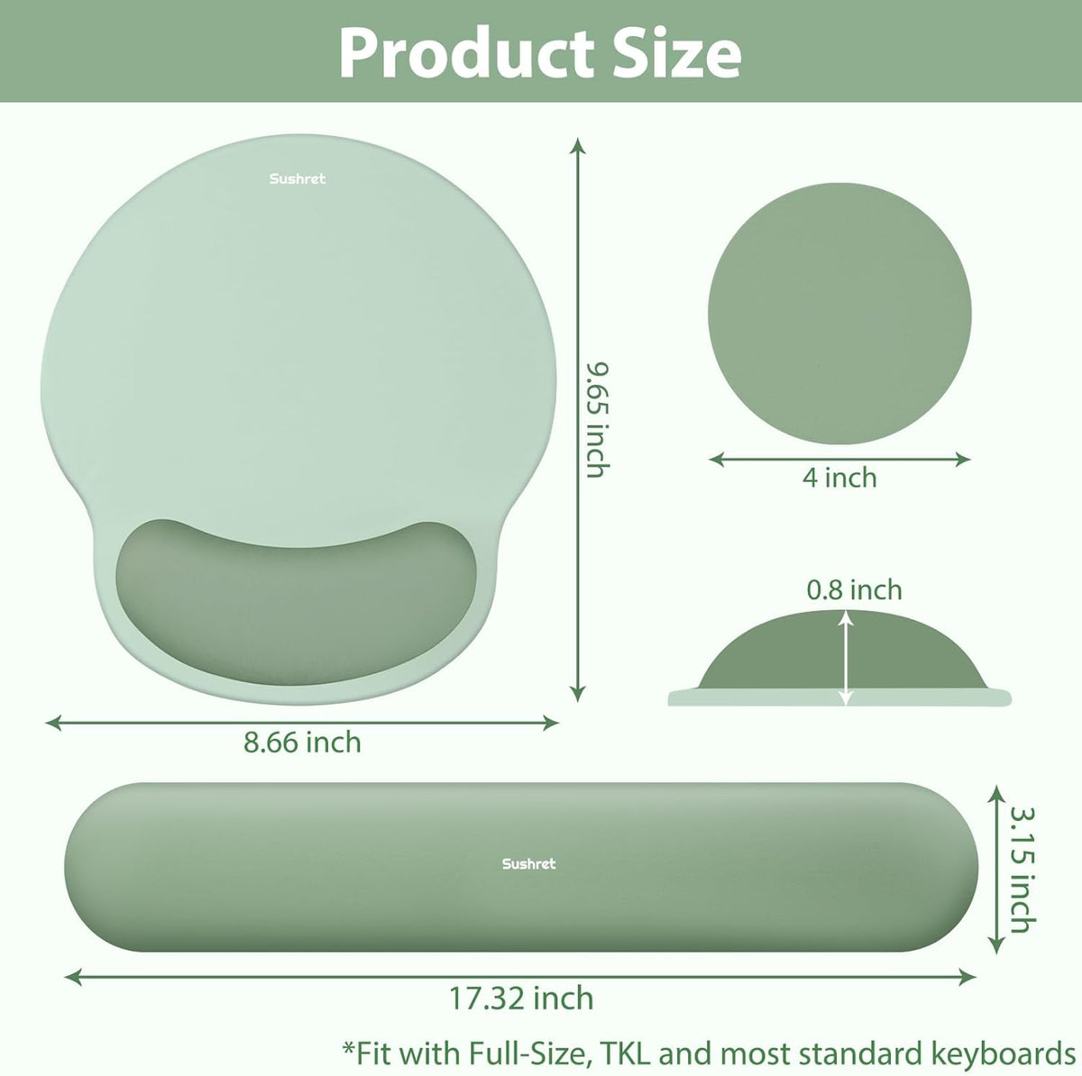 Mouse Pad and Keyboard Wrist Rest