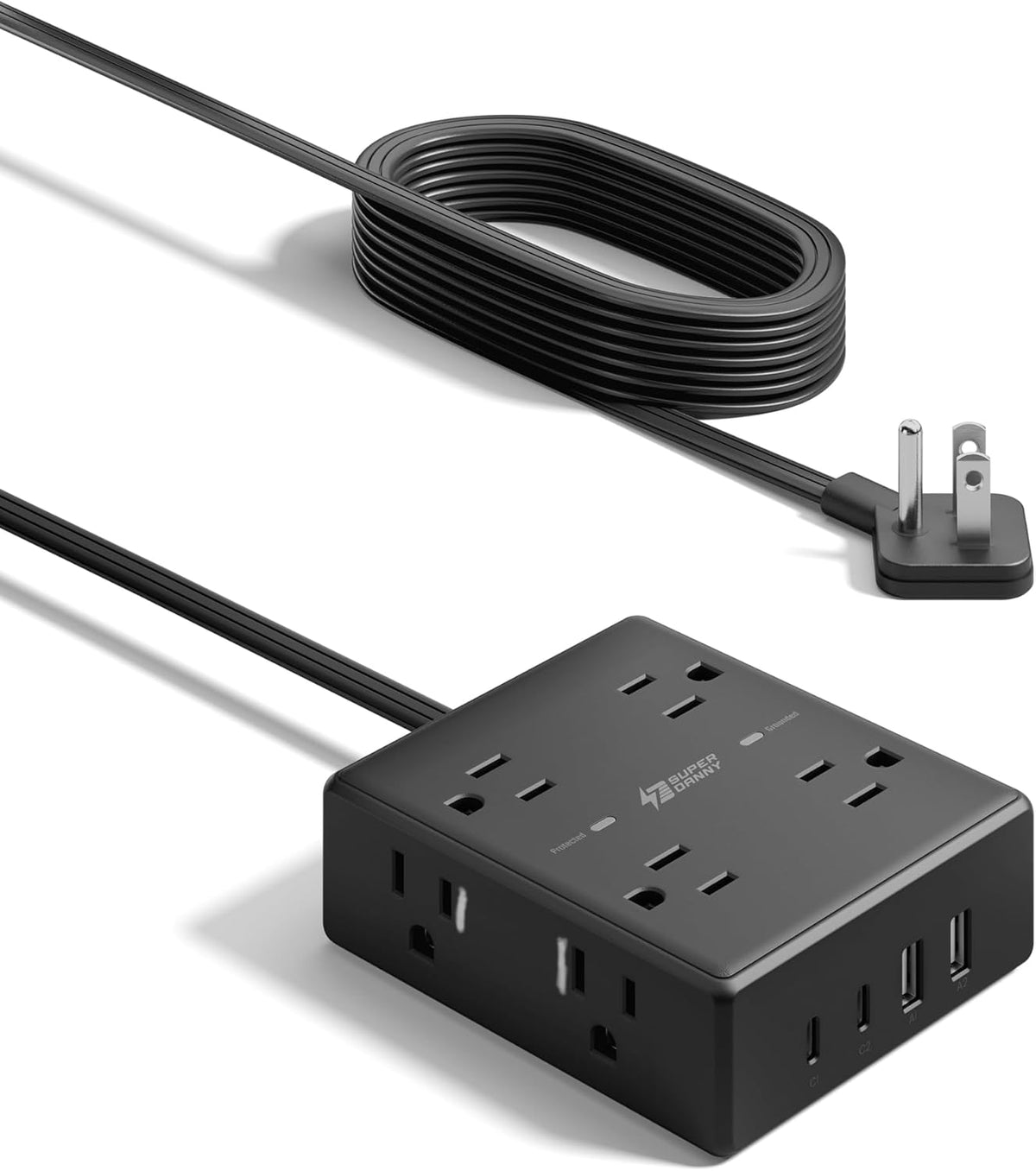 6Ft Extension Cord with Multiple Outlets