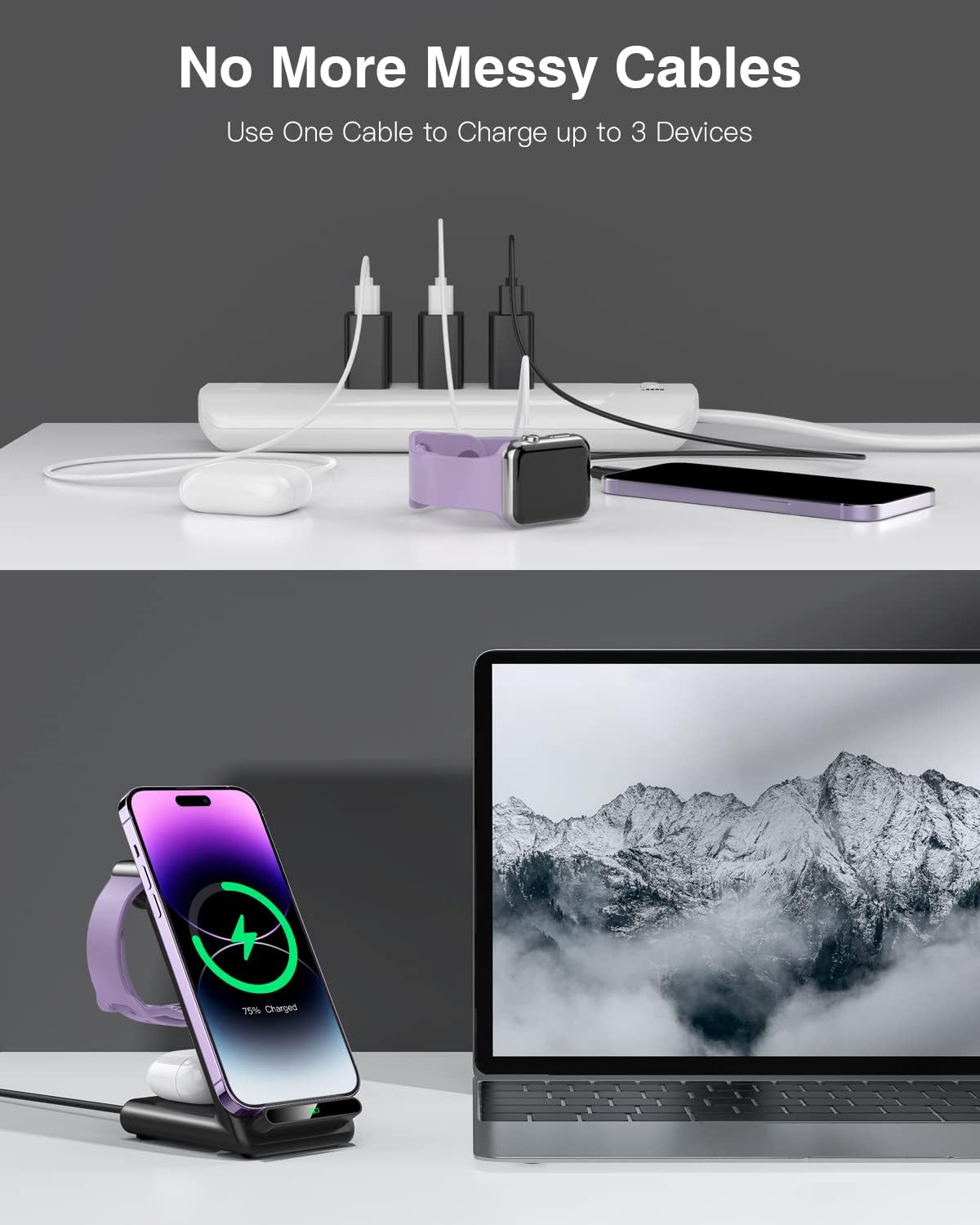 Wireless Charging Station, Black