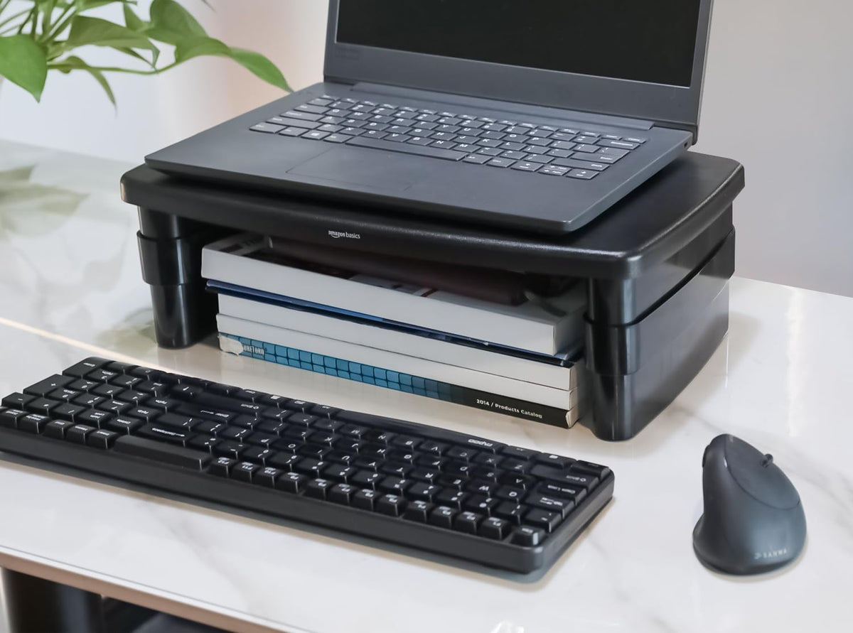 Height Adjustable Monitor Stand Riser with Storage Organizer