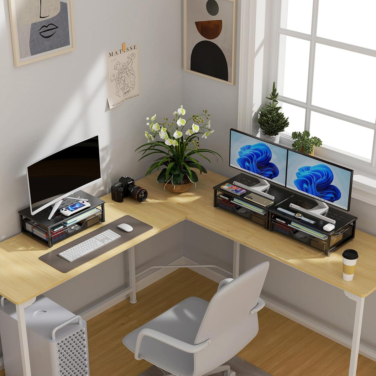 Computer Monitor Stand Riser, Black