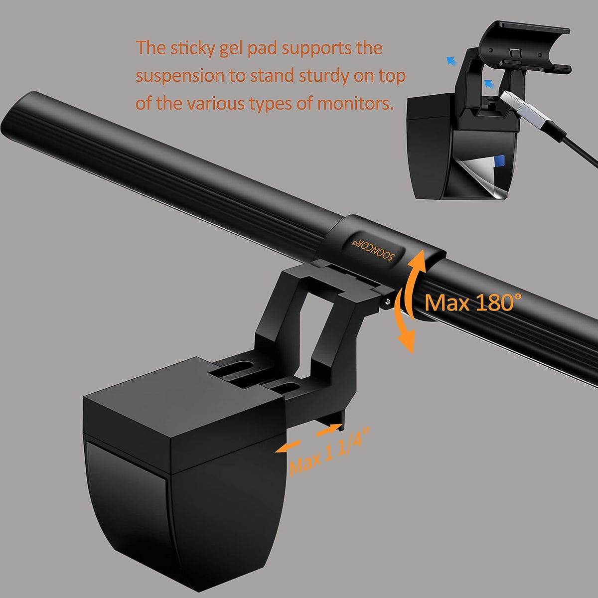 Computer Monitor Light Screen Light Bar e-Reading LED Task Lamp