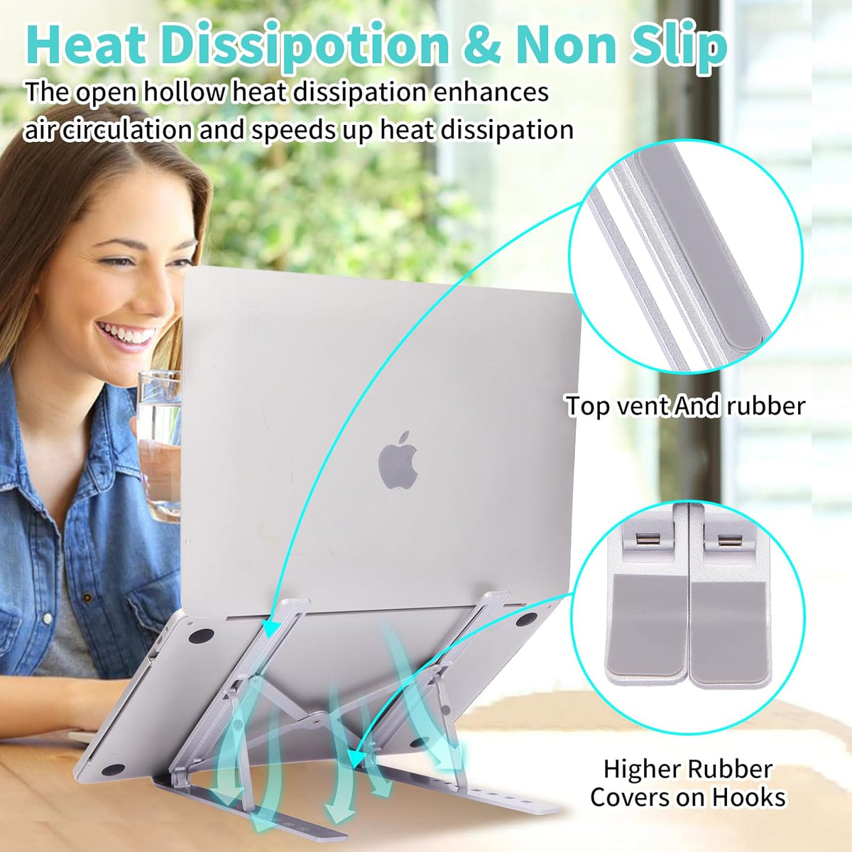 Laptop Stand , Aluminum Metal MacBook Stand