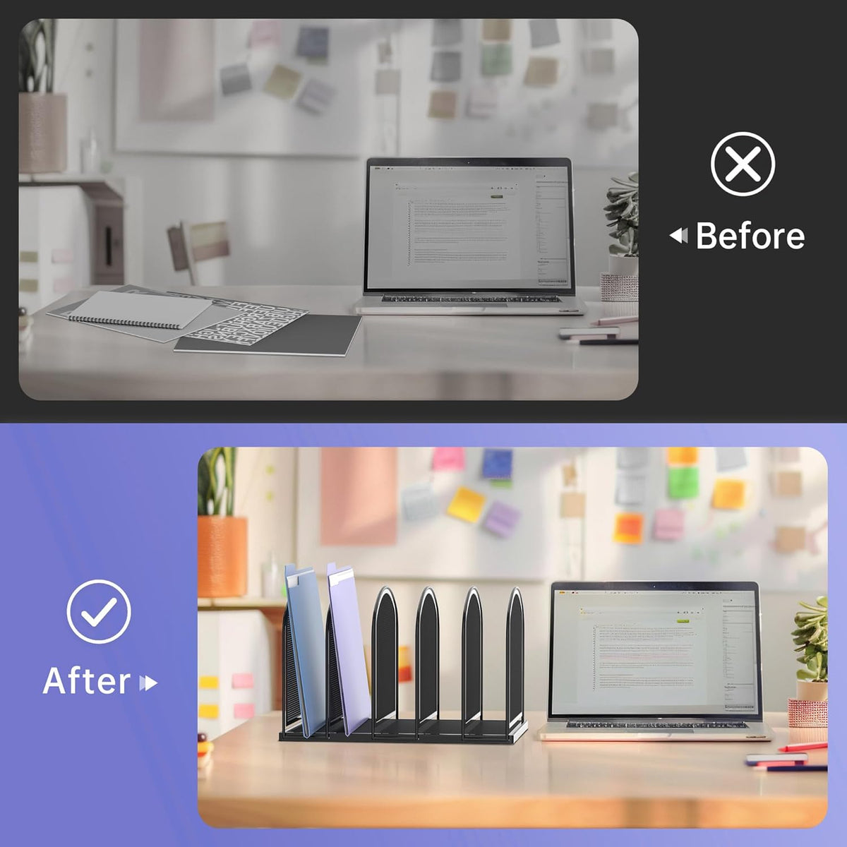 File Organizer, 5-Section Mesh Desk Organizer