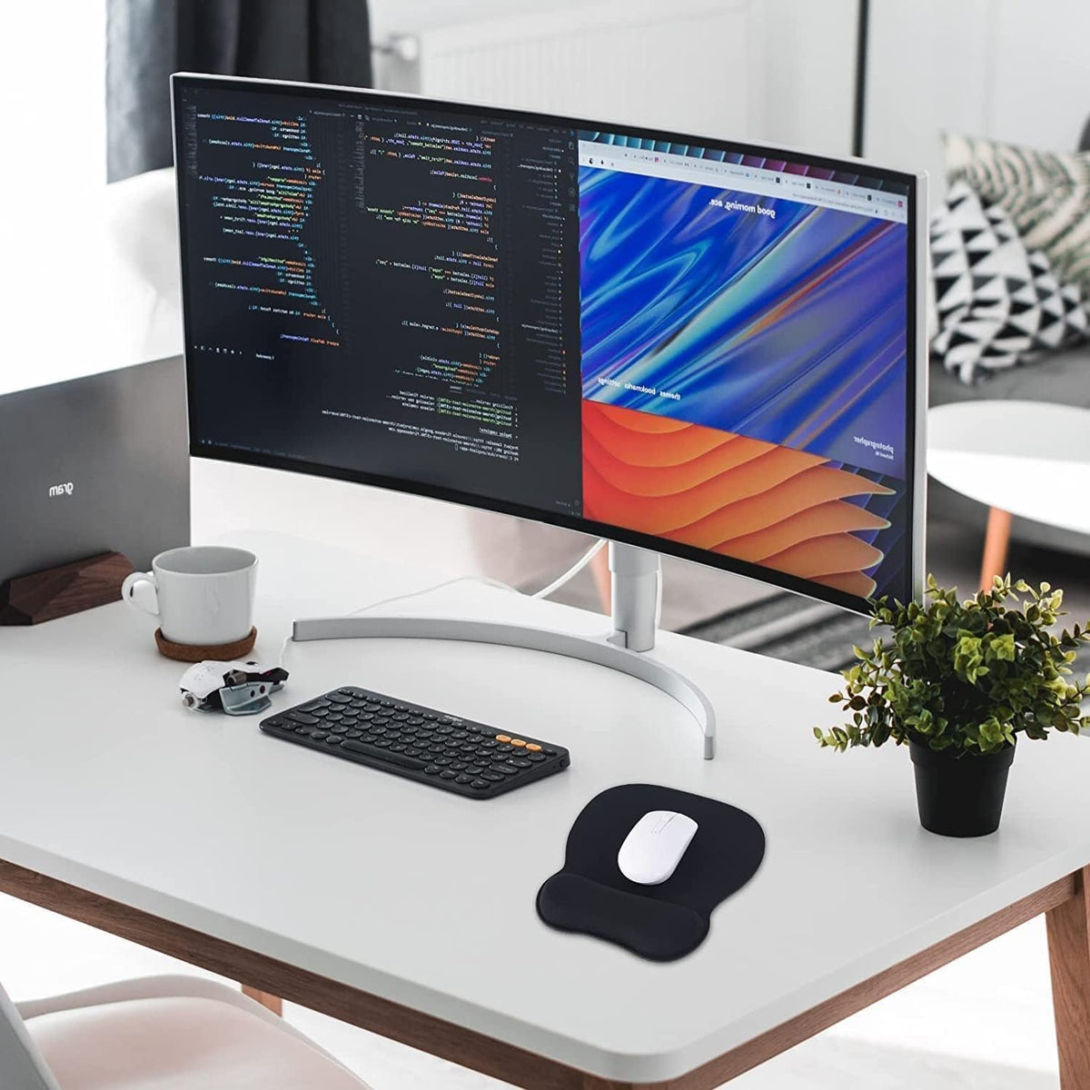 Ergonomic Mouse Pad with Wrist Support, 9.64 x 8.26
