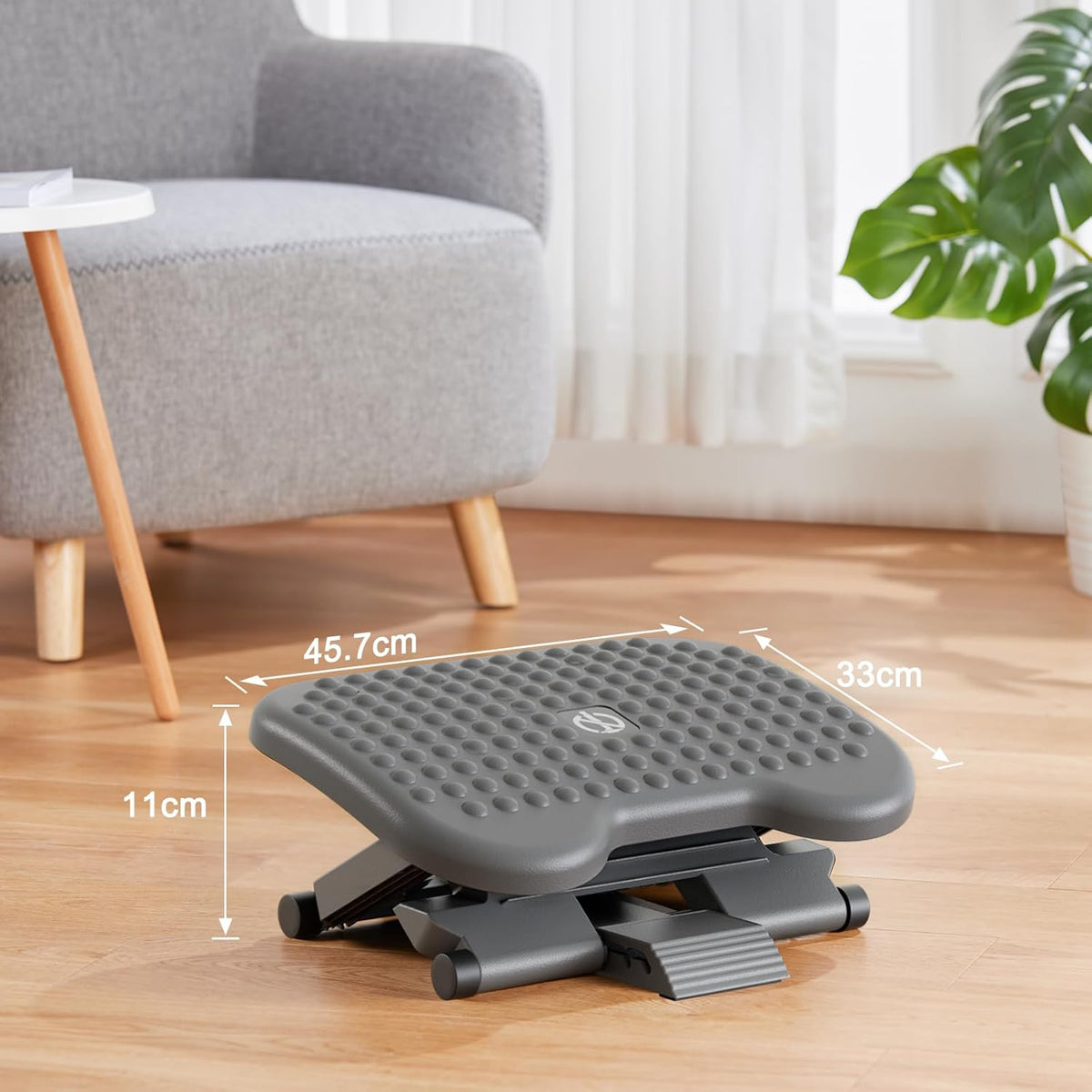 Adjustable Desk Footrest, Gray