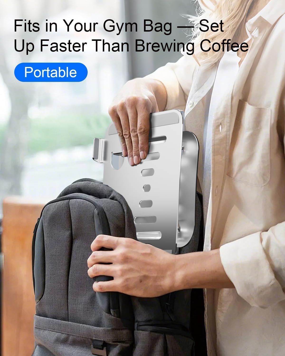 Laptop Stand , Adjustable Metal Foldable Laptop Riser Holder