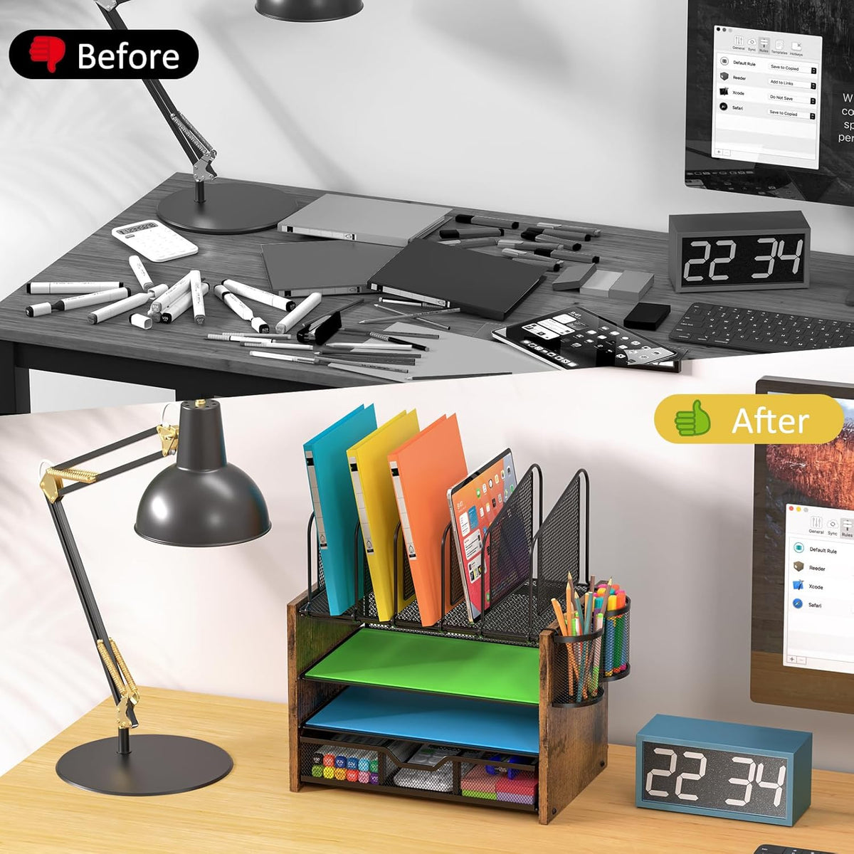 4-Tier Mesh Desk Organizer