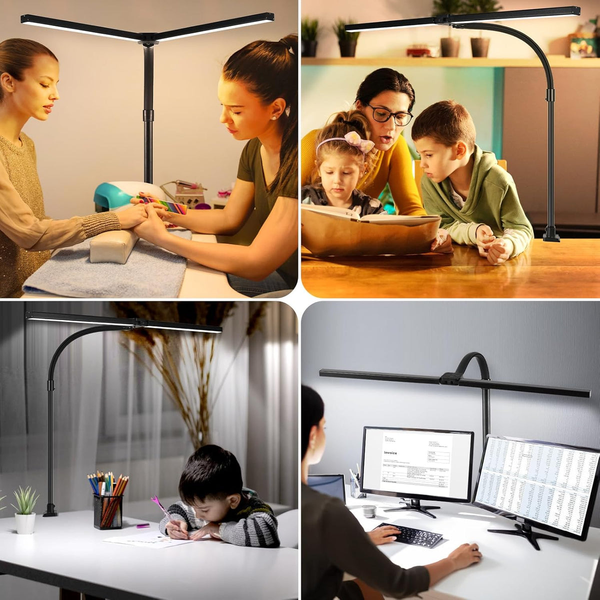 LED Desk Lamp, Eye Caring Desk Light with Timer