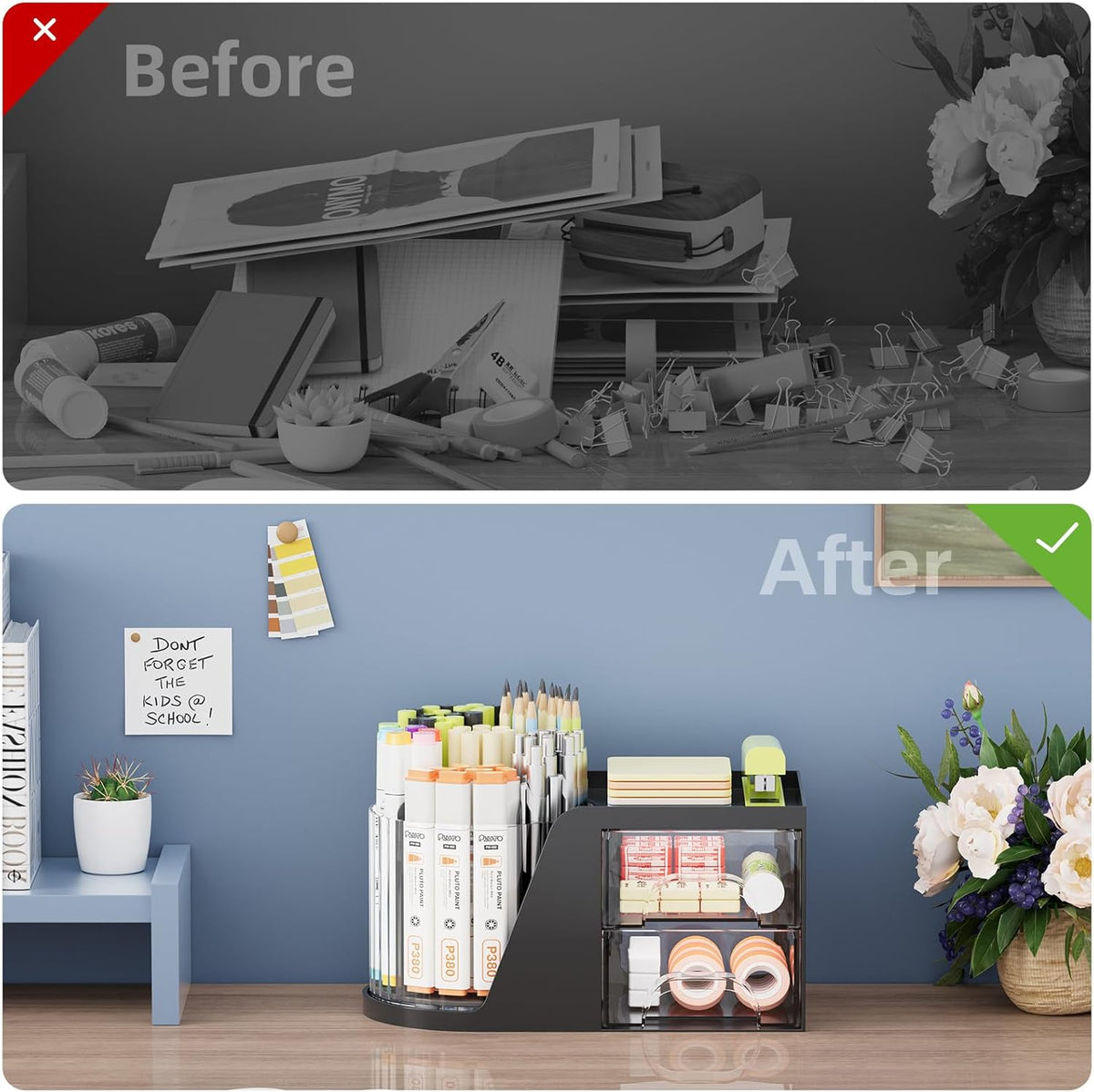 Desk Organizer with 2 Drawer