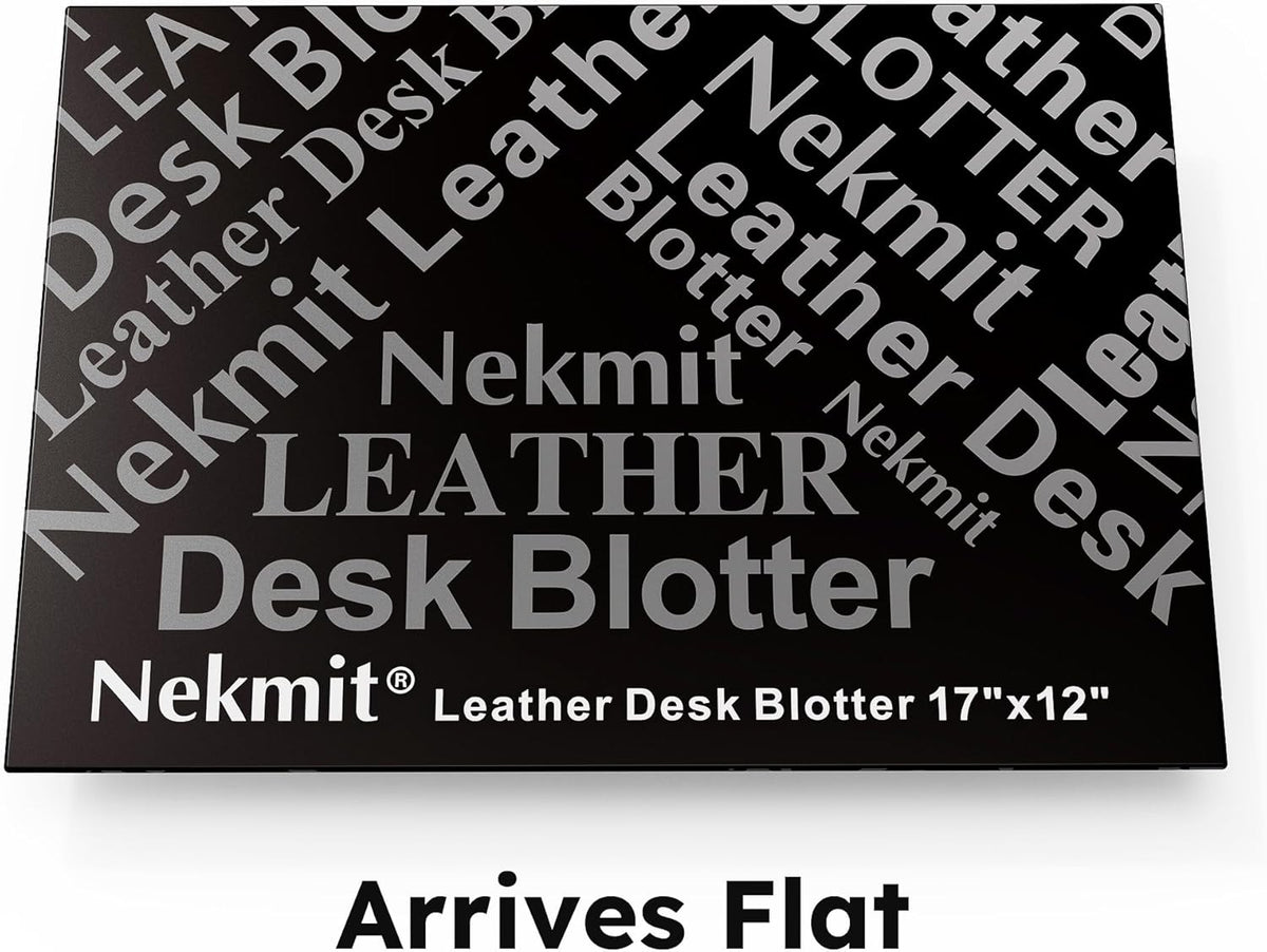Leather Desk Blotter Pad 17 x 12 Inches, Green