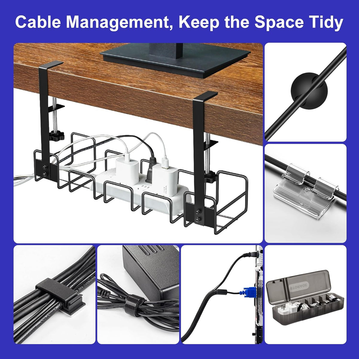 Under Desk Cable Management Tray