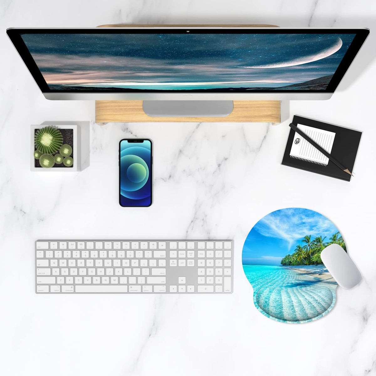 Ergonomic Mouse Pad with Wrist Support Wrist Rest Smooth Surface