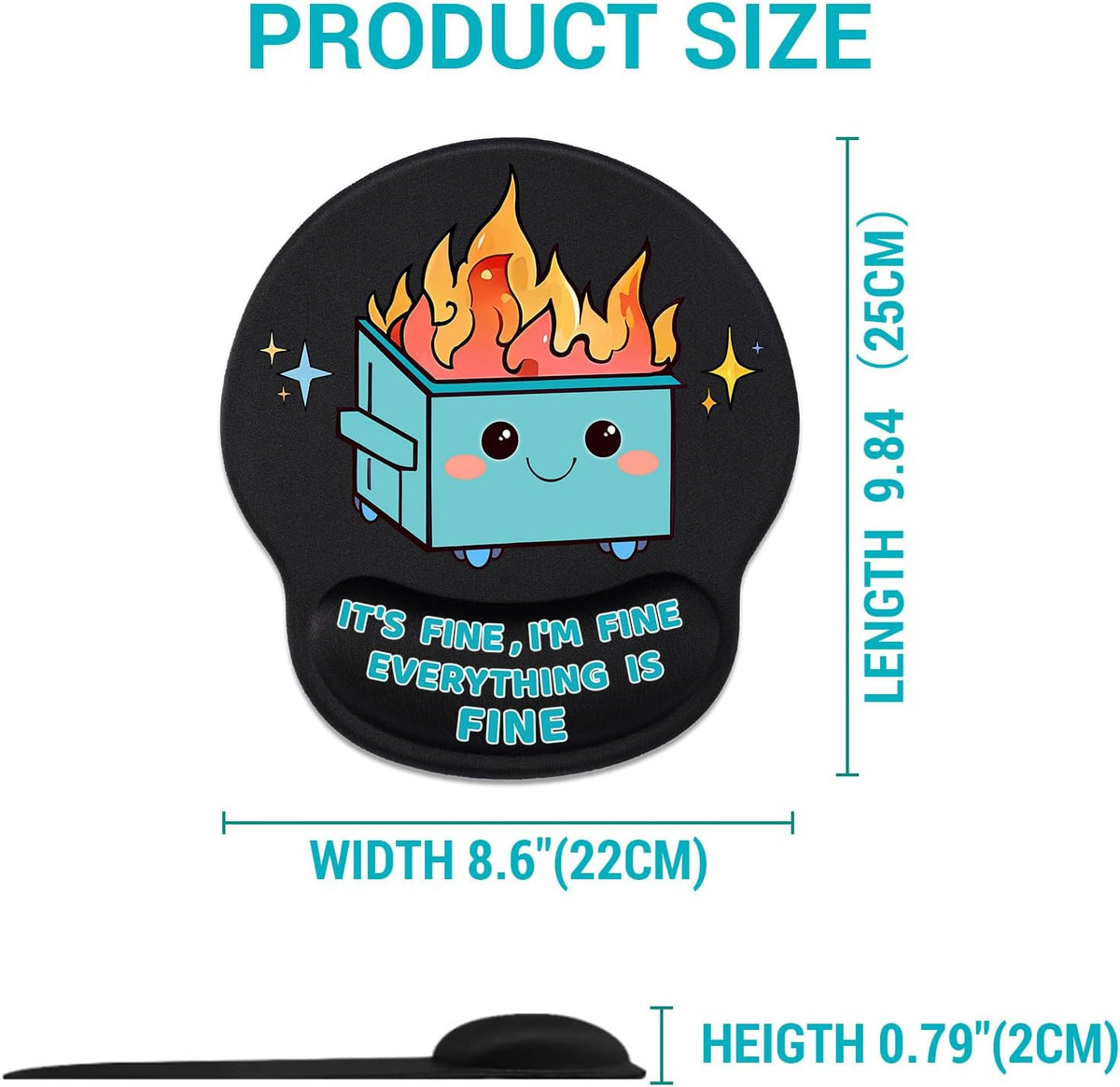 Cute Funny Ergonomic Mouse Pad Wrist Support