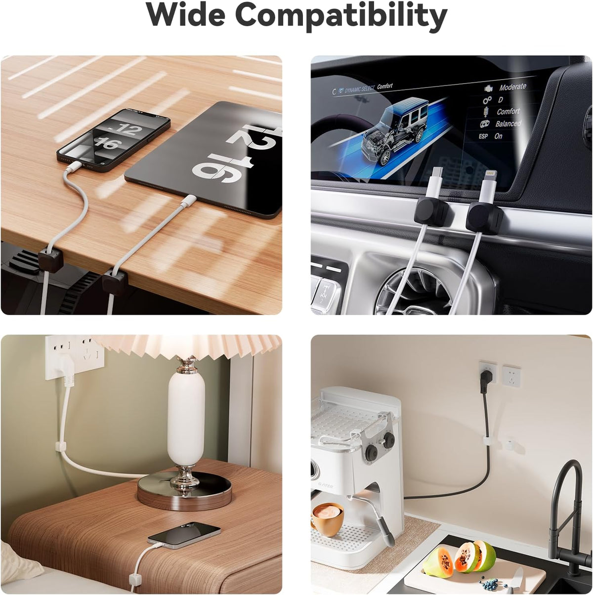Rotatable Cord Organizer, White