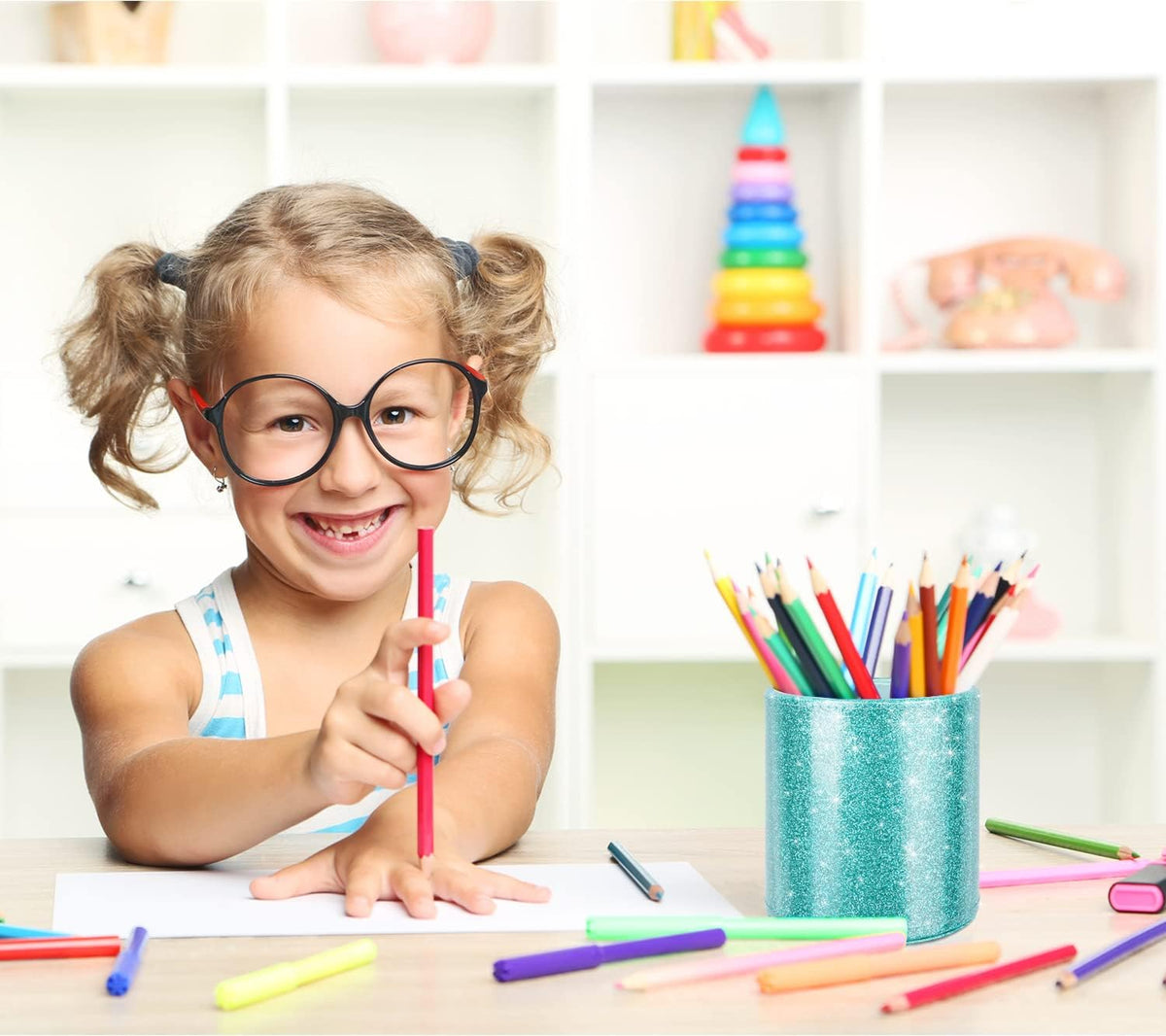 Glitter Pen Holder Pencil Organizer