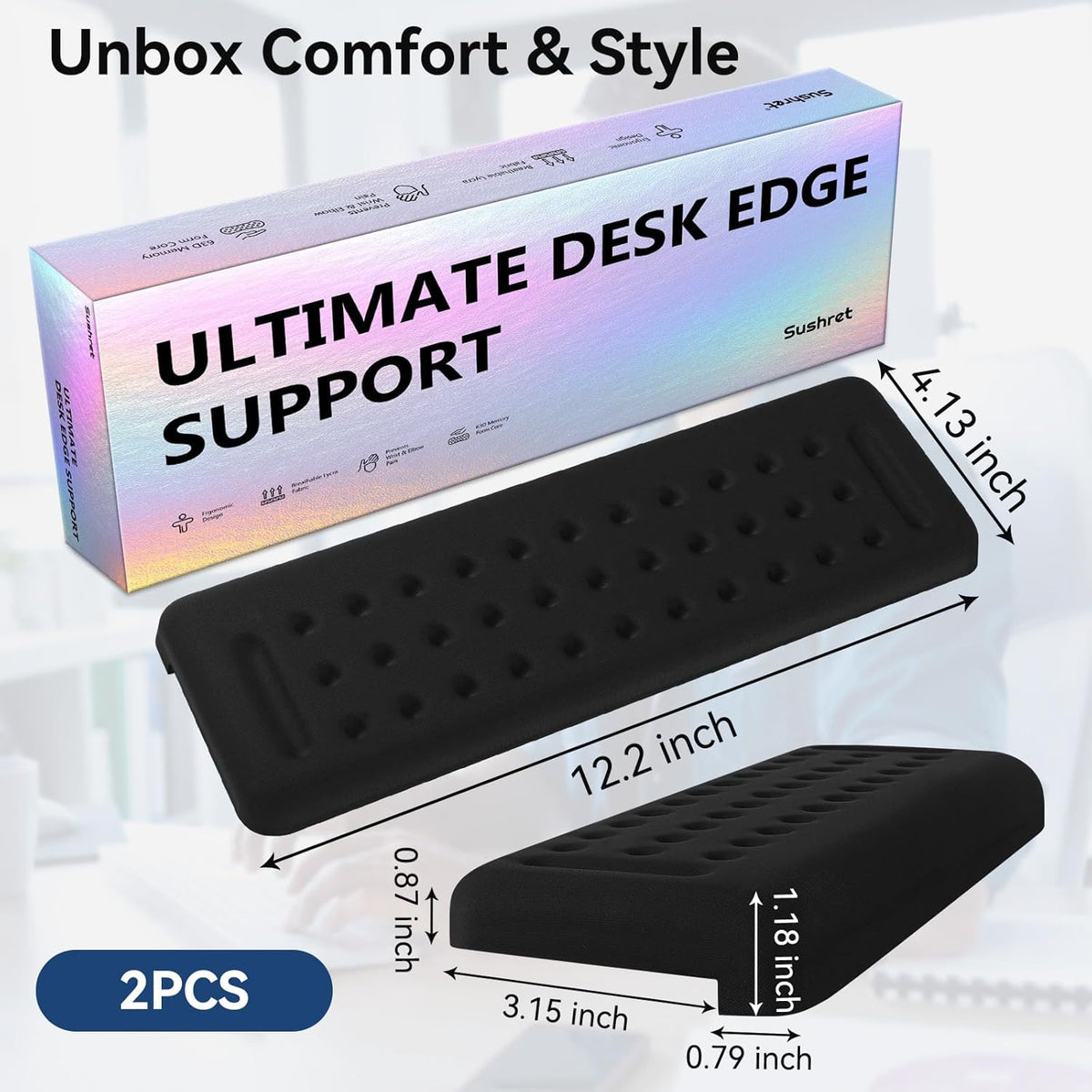 L-Shaped Desk Elbow Pad, 2-Pack
