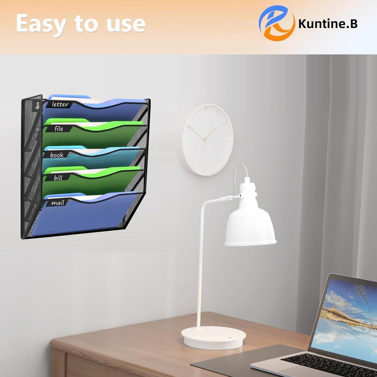 Wall File Organizer Office Hanging Magazine Holder Wall File