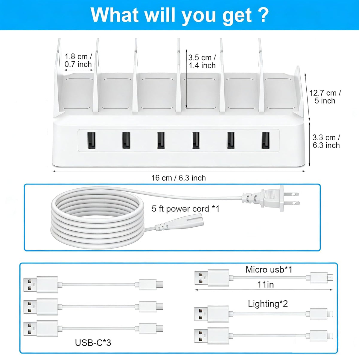 Charging Station, White