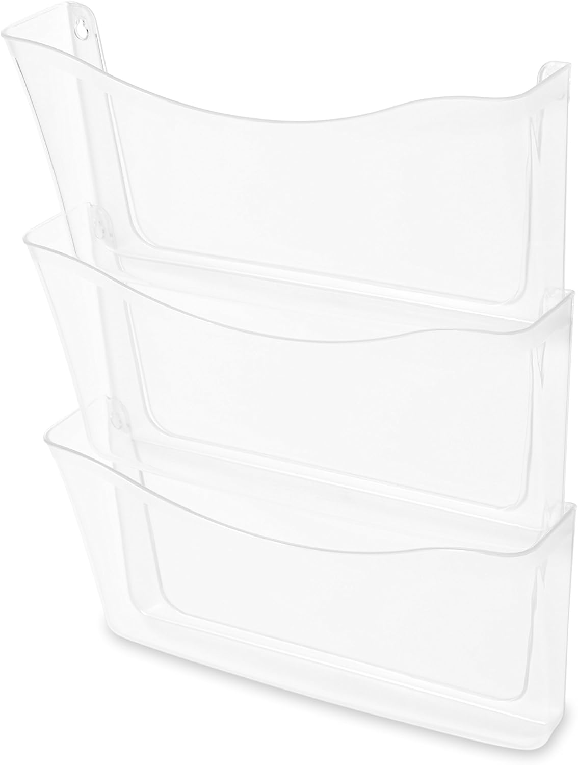 Unbreakable Expandable Three-Pocket Wall File Set, Clear (65976)