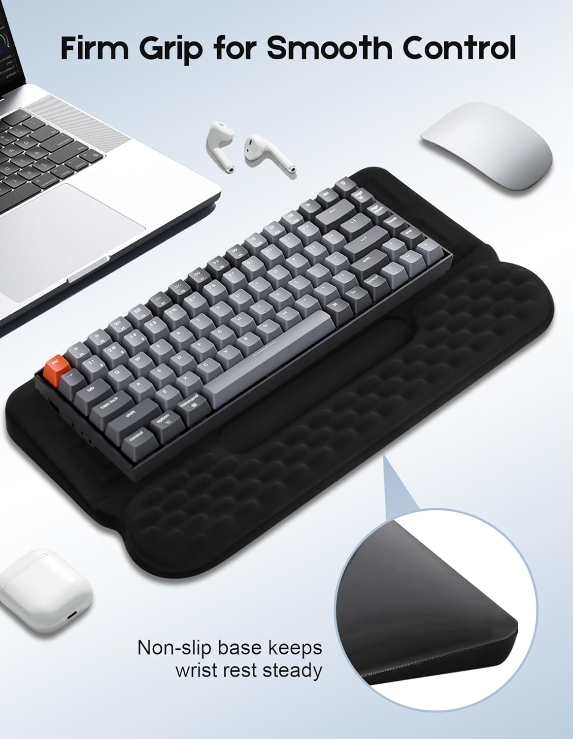 Wrist Rest with Keyboard Stand and Storage Slot