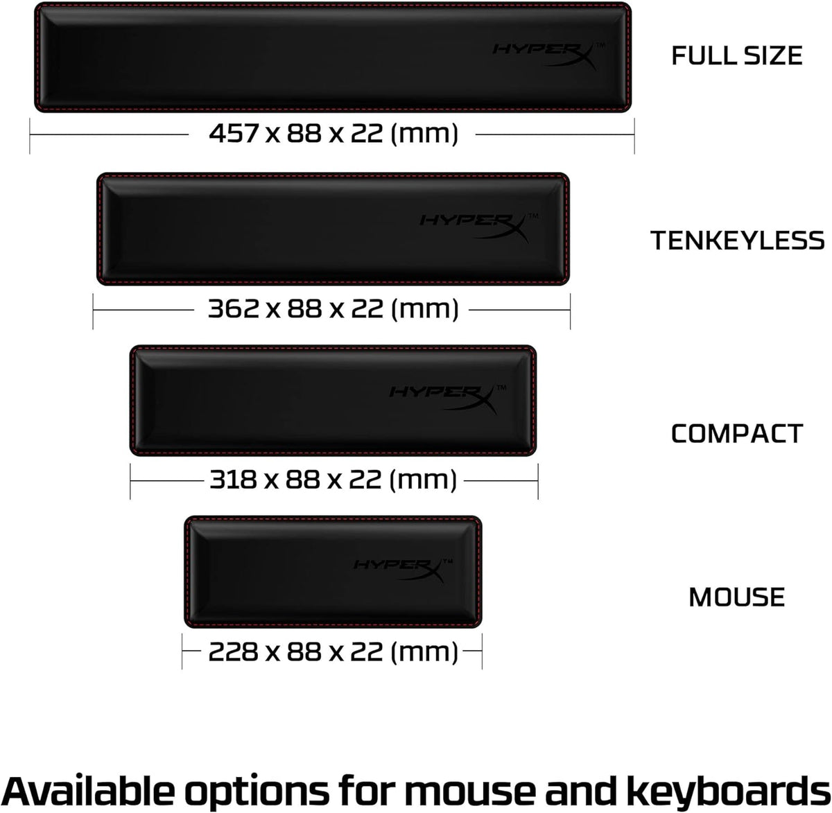 Wrist Rest – Tenkeyless – Cooling Gel – Memory Foam – Anti-Slip,Black