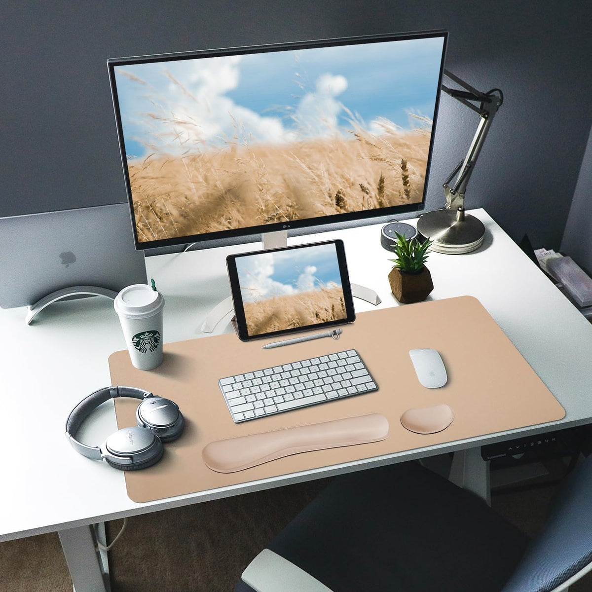 Leather Desk Pad and Keyboard Wrist Rest