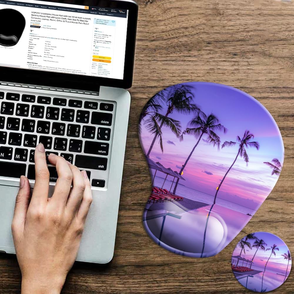 Ergonomic Mouse Pad with Wrist Support Gel Mouse Pad with Wrist Rest