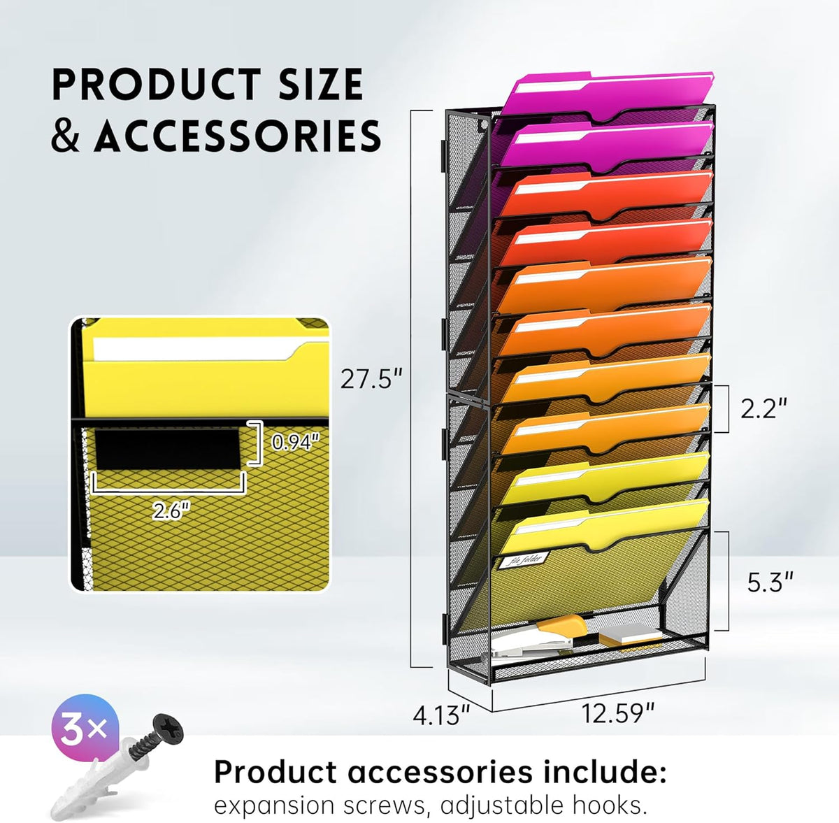 11-Tier Wall File Organizer