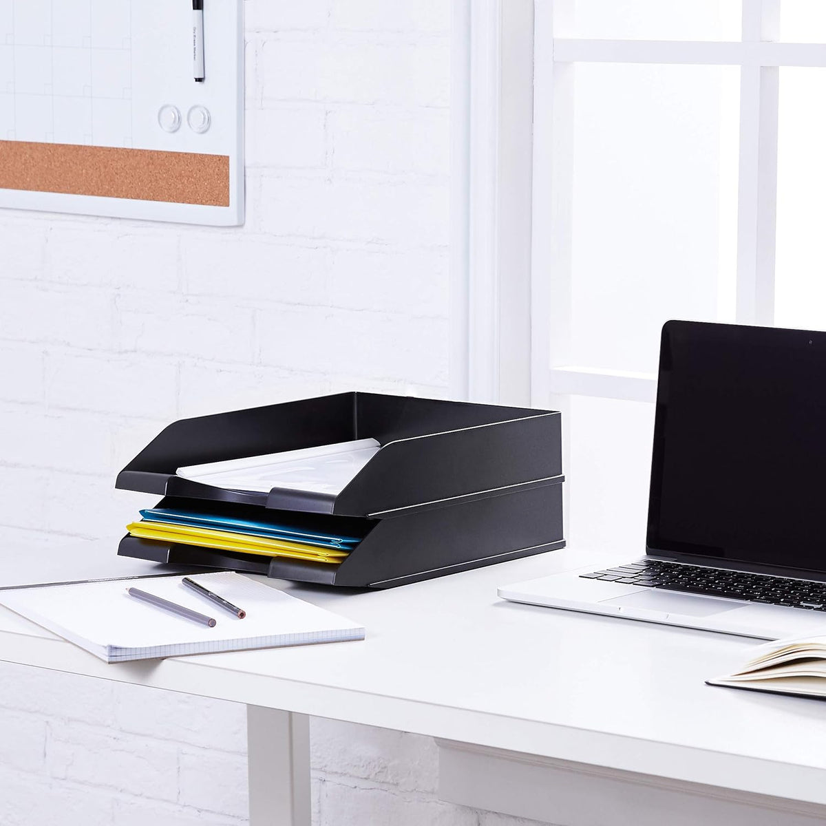 Rectangular Stackable Desk Organizer Office Letter Tray