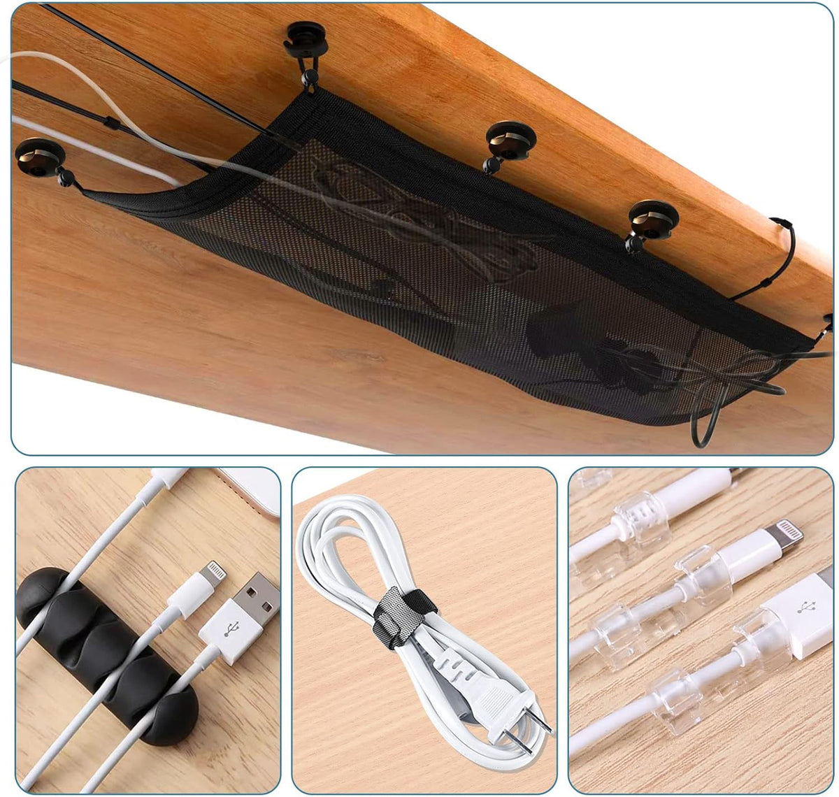 Under Desk Cable Management Net