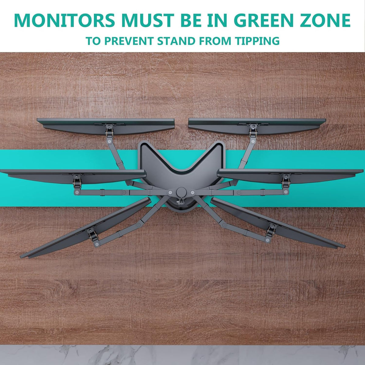 Dual Monitor Stand, Black