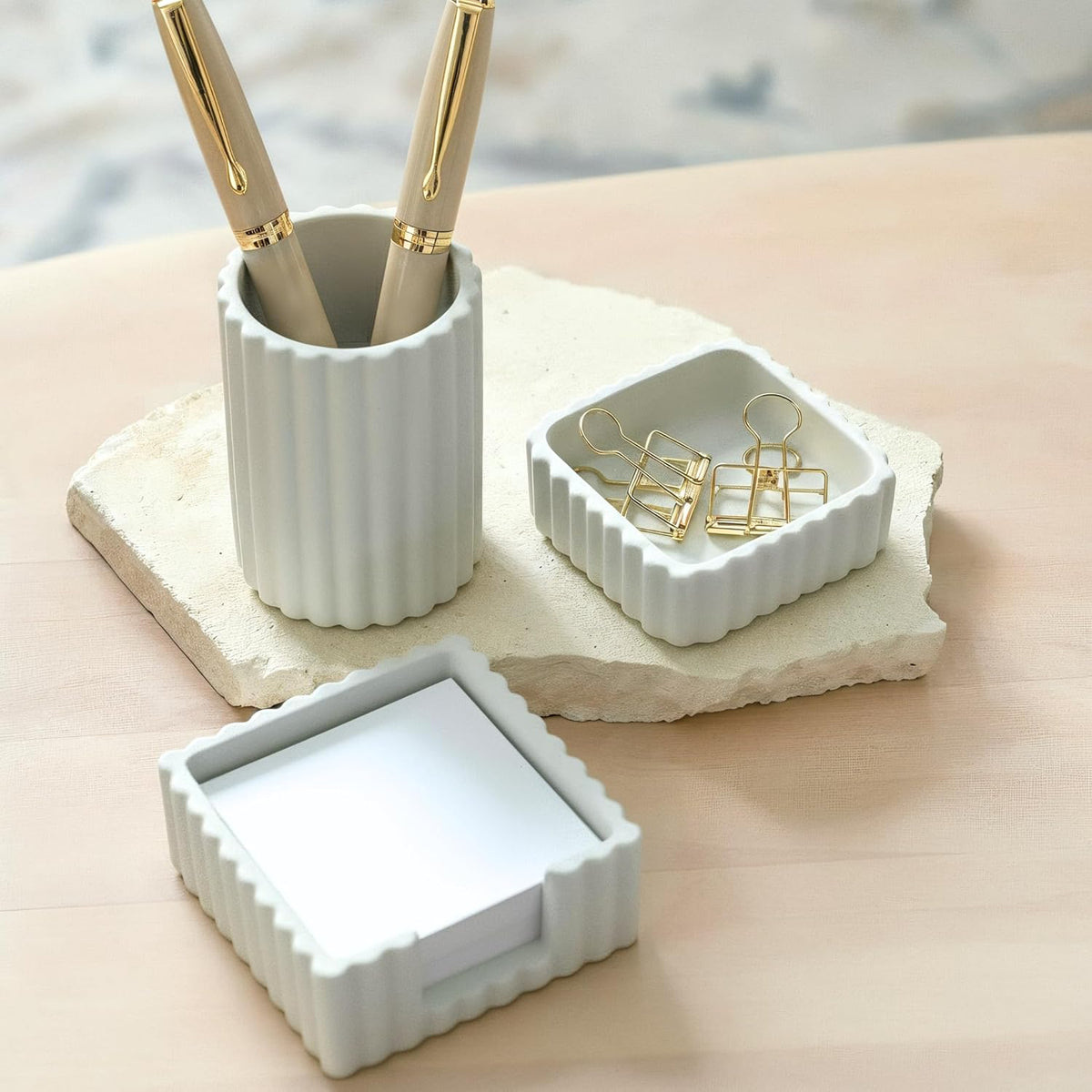 Modern Aesthetic Desk Accessories Set of 3