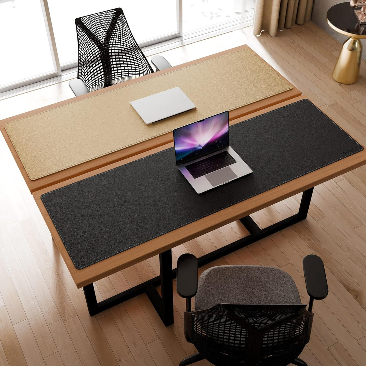55” x 20” Cork & PU Leather Desk Mat