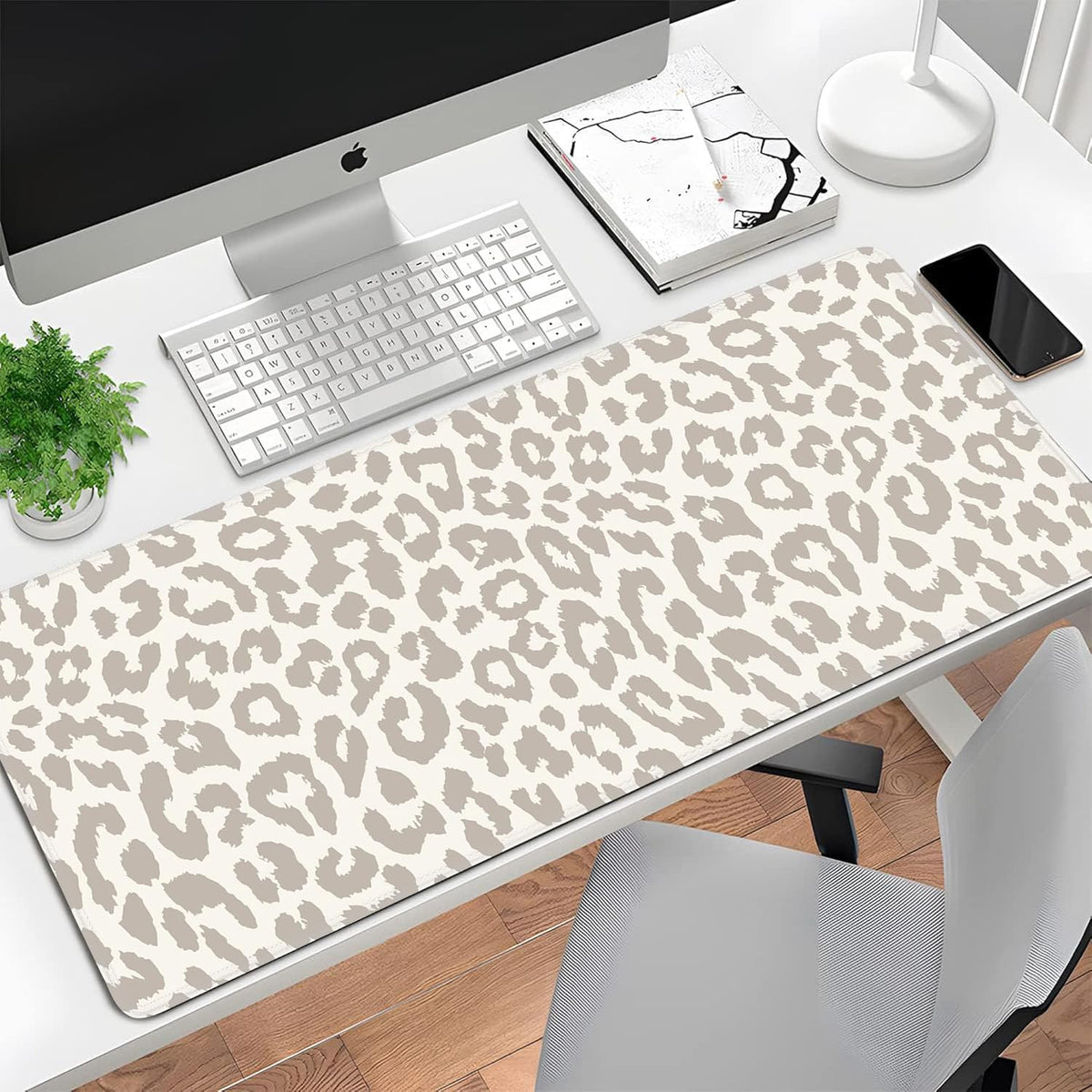 Leopard Print Mouse Pad Large Desk Mat Extended Keyboard Mouse Pad