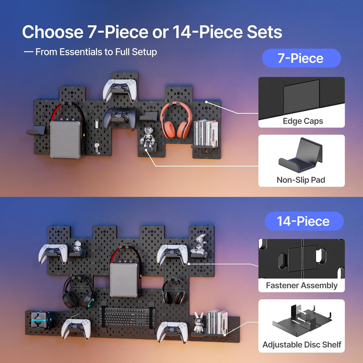Controller and Headphone Holder Wall Mount