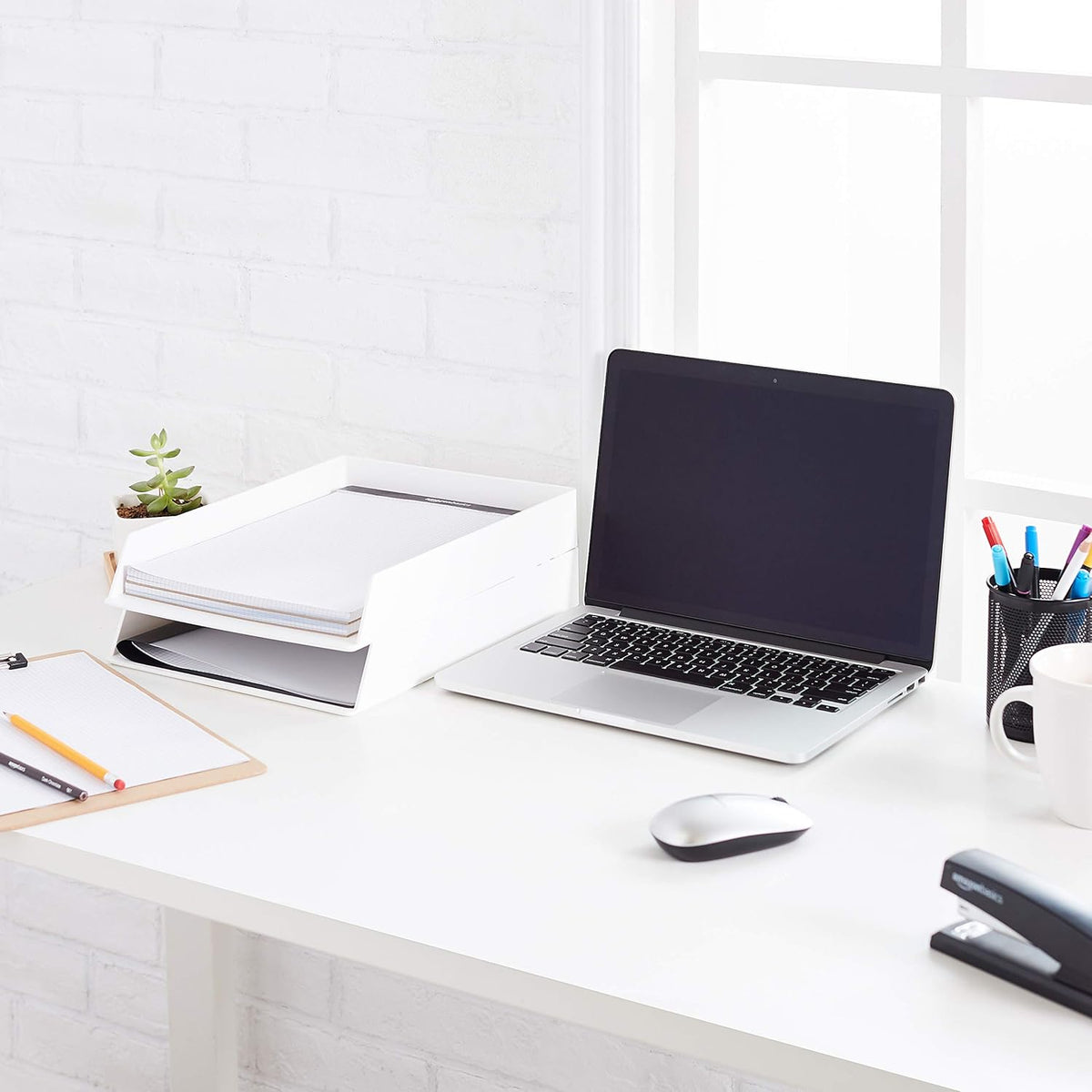Rectangular Plastic Desk Organizer, 13 x 9.7
