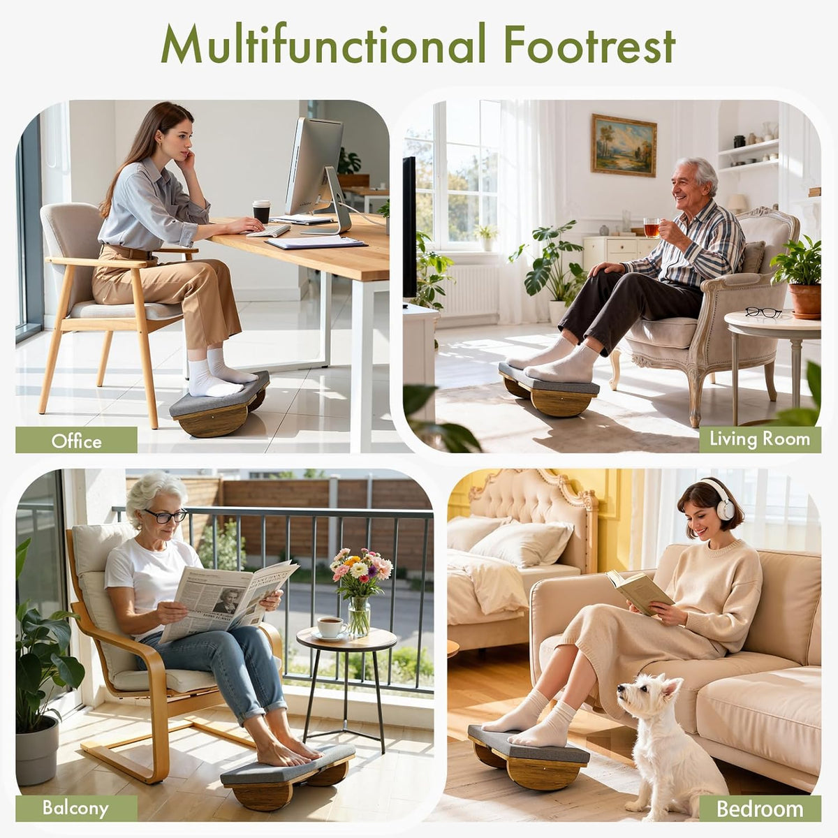 Wooden Under Desk Foot Rest