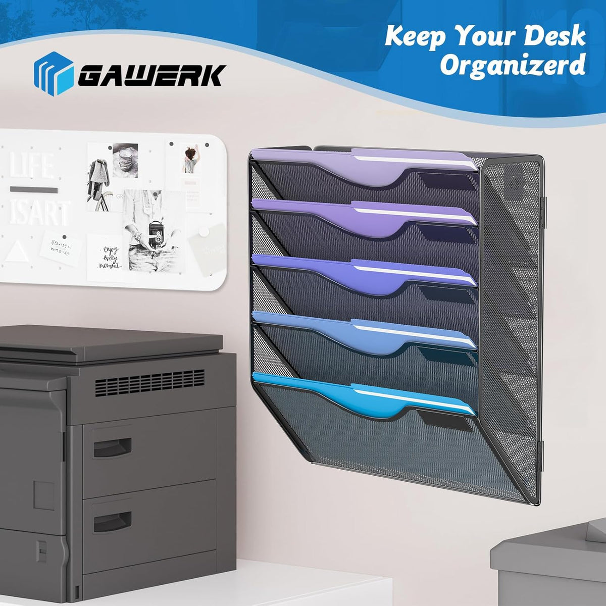 5 Tier Hanging Wall File Organizer