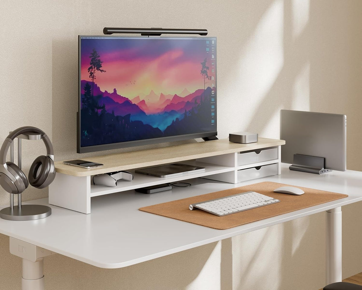 Monitor Stand, Dual Monitor Riser, 2 Tier