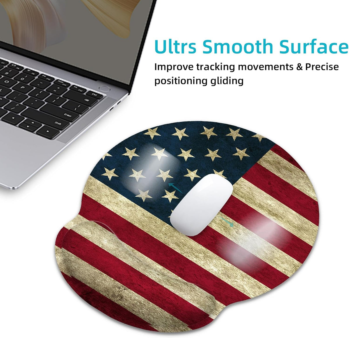 Ergonomic Mouse Pad with Wrist Support, Rubber