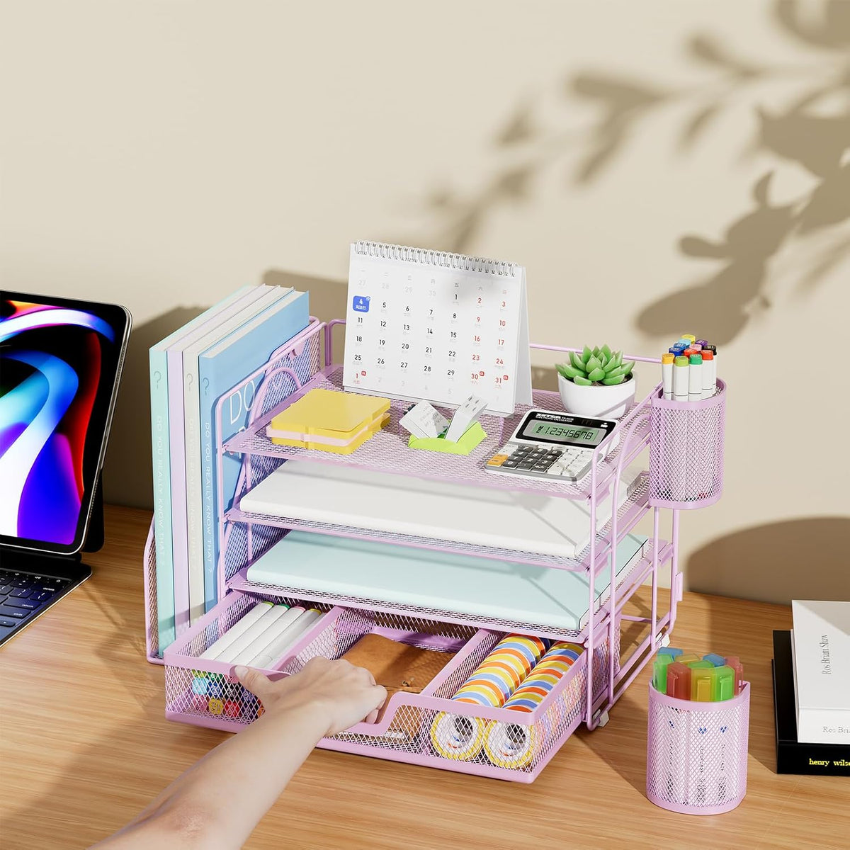 Desk Organizer and Accessories, 15.4 x 9.1